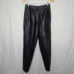 Firenze Vintage Womens High Wasted Genuine Leather Pants. Size 6
